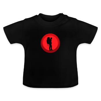 Backpacking Backpacker Backpacker - Baby Bio-T-Shirt mit Rundhals - Schwarz - Vorne