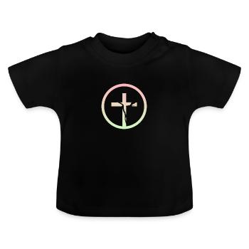 Bibelvers Christus Bibel - Baby Bio-T-Shirt mit Rundhals - Schwarz - Vorne