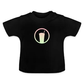 Thé Bubble Boba - T-shirt bio col rond Bébé - noir - Devant