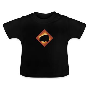 Busfahrer Schulbus Transport - Baby Bio-T-Shirt mit Rundhals - Schwarz - Vorne
