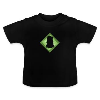 Backpacker Wanderer Backpacker - Baby Bio-T-Shirt mit Rundhals - Schwarz - Vorne