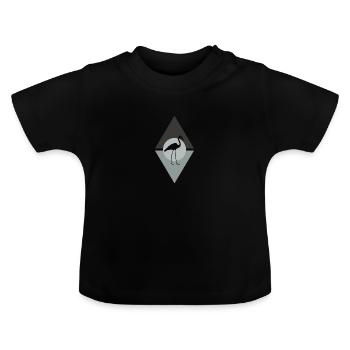 Flamingos Flamenco Flamenco - Baby Bio-T-Shirt mit Rundhals - Schwarz - Vorne