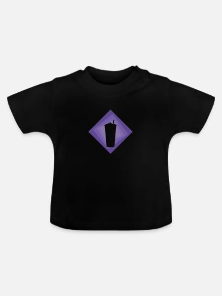 Bubble Tea Bubble Tee - Baby Bio-T-Shirt mit Rundhals - Schwarz