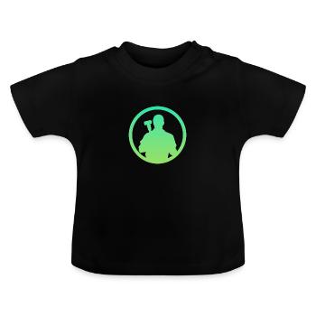 Car mechanic, hobbyist, mechanic - Baby Organic T-Shirt with Round Neck - black - Front