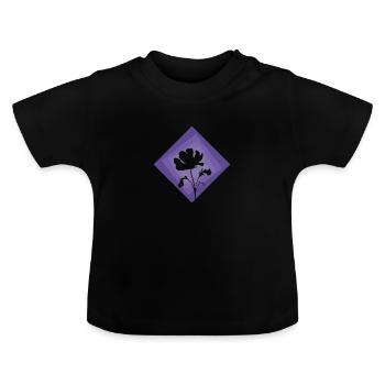 Botanik Flora Pflanzen - Baby Bio-T-Shirt mit Rundhals - Schwarz - Vorne
