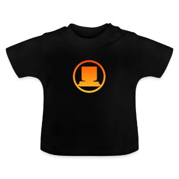 Computerarbeit Computer PC - Baby Bio-T-Shirt mit Rundhals - Schwarz - Vorne