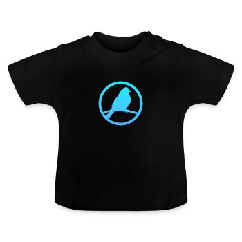 Peep Perruche Oiseau Illustration - T-shirt bio col rond Bébé - noir - Devant