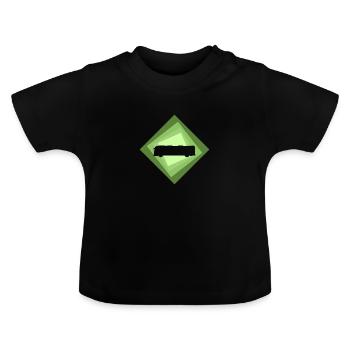 Busfahrer Schulbus Busfahren - Baby Bio-T-Shirt mit Rundhals - Schwarz - Vorne