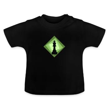 Schach Schachspieler Schachmatt - Baby Bio-T-Shirt mit Rundhals - Schwarz - Vorne