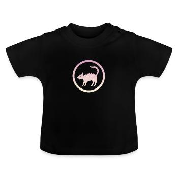 Fabelwesen Fabeltier Einhorn - Baby Bio-T-Shirt mit Rundhals - Schwarz - Vorne