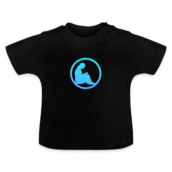 Häkeln Wolle Häkeln - Baby Bio-T-Shirt mit Rundhals - Schwarz - Vorne