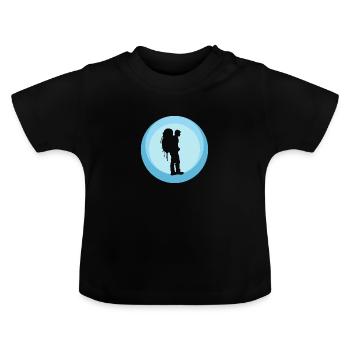 Backpacking Backpacker Backpacking - Baby Bio-T-Shirt mit Rundhals - Schwarz - Vorne