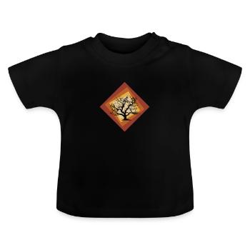 Botanik Flora Botanik - Baby Bio-T-Shirt mit Rundhals - Schwarz - Vorne