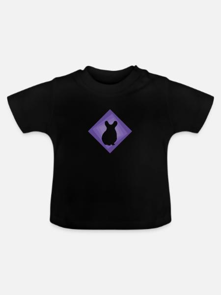 Chinchilla Hamster Mäuschen - Baby Bio-T-Shirt mit Rundhals - Schwarz