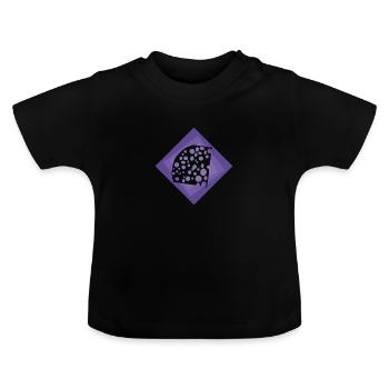 Cheese Mouse Gourmet - Baby Organic T-Shirt with Round Neck - black - Front