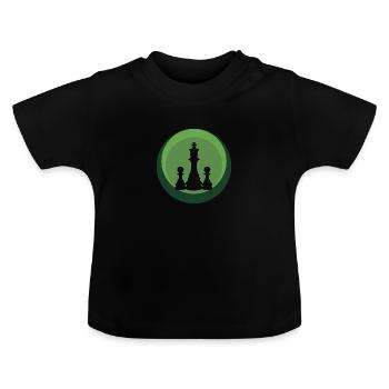Echecs Pièce d’échecs Echecs - T-shirt bio col rond Bébé - noir - Devant