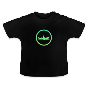 Kayak Kayak d’eau vive - T-shirt bio col rond Bébé - noir - Devant