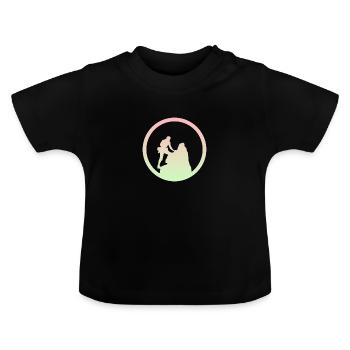 Kletterwand Gipfel Berg - Baby Bio-T-Shirt mit Rundhals - Schwarz - Vorne