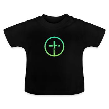 Bibelvers Christus Christ - Baby Bio-T-Shirt mit Rundhals - Schwarz - Vorne