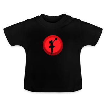 Girlie Pom-pom girl Fille - T-shirt bio col rond Bébé - noir - Devant