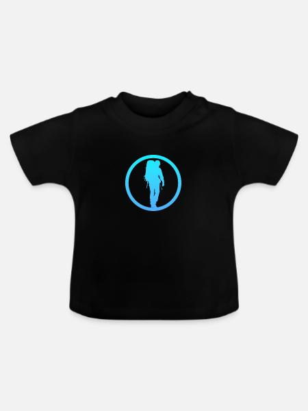 Backpacking Wanderung Backpacker - Baby Bio-T-Shirt mit Rundhals - Schwarz