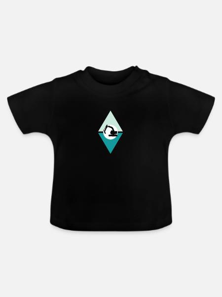 Bagger Hausbau Bauarbeiter - Baby Bio-T-Shirt mit Rundhals - Schwarz