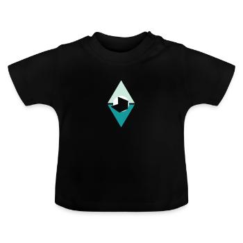 Blog Blogueur Écriture - T-shirt bio col rond Bébé - noir - Devant