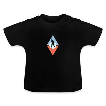 Seilklettern Felsklettern Kletterer - Baby Bio-T-Shirt mit Rundhals - Schwarz - Vorne