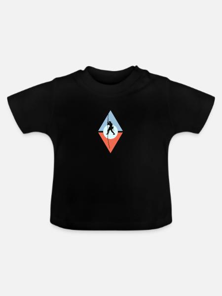 Seilklettern Felsklettern Kletterer - Baby Bio-T-Shirt mit Rundhals - Schwarz