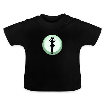 Pompon de pom-pom girl girlie - T-shirt bio col rond Bébé - noir - Devant