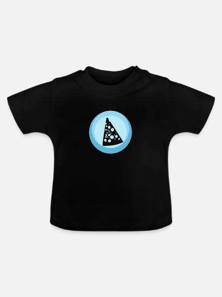 Käse Feinschmecker Feinschmecker - Baby Bio-T-Shirt mit Rundhals - Schwarz