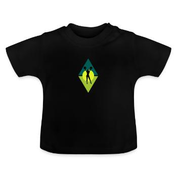 Cheerleading Girlie Cheerleader - Baby Bio-T-Shirt mit Rundhals - Schwarz - Vorne