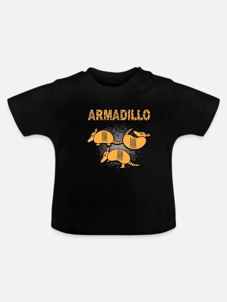 Armadillo Gürteltier - Baby Bio-T-Shirt mit Rundhals - Schwarz