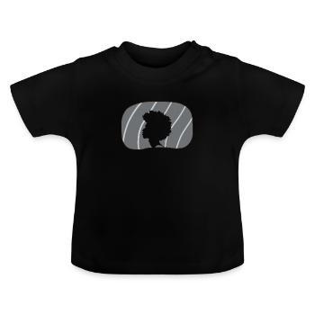 70s Afro - Baby Bio-T-Shirt mit Rundhals - Schwarz - Vorne