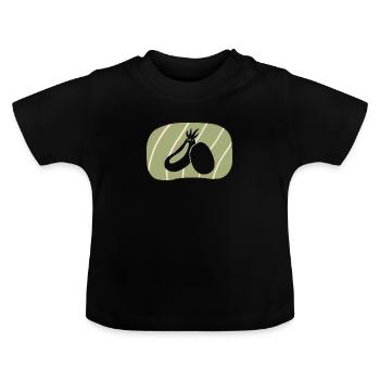 Viande végétalienne pour le bien-être animal - T-shirt bio col rond Bébé - noir - Devant