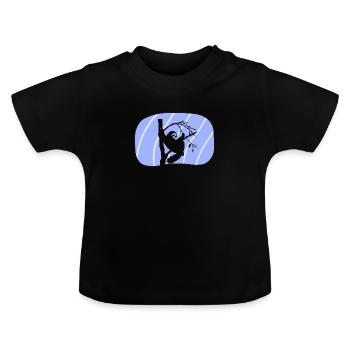 Faultier Chill Müdigkeit - Baby Bio-T-Shirt mit Rundhals - Schwarz - Vorne