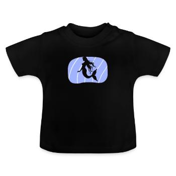 Mythical creature Marina - Baby Organic T-Shirt with Round Neck - black - Front