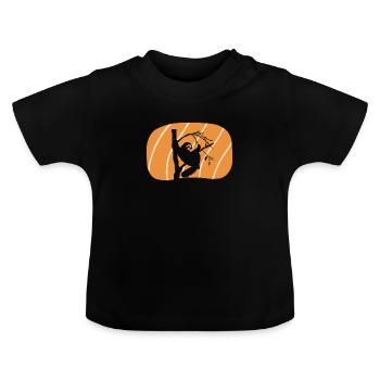 Paresseux Relax Chill - T-shirt bio col rond Bébé - noir - Devant