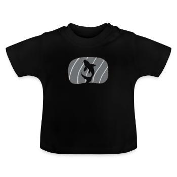Koi Fisch Japan Fischkopf - Baby Bio-T-Shirt mit Rundhals - Schwarz - Vorne