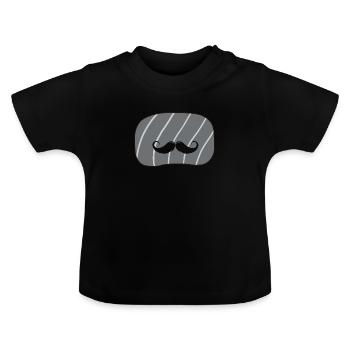 Bart Sir Baertig - Baby Bio-T-Shirt mit Rundhals - Schwarz - Vorne