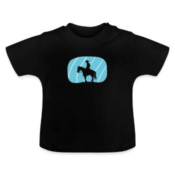 Cowboy Western - Baby Organic T-Shirt with Round Neck - black - Front