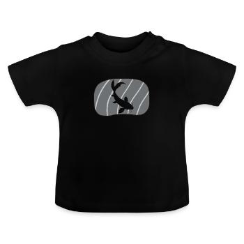 Pêche en étang de poissons Koi - T-shirt bio col rond Bébé - noir - Devant