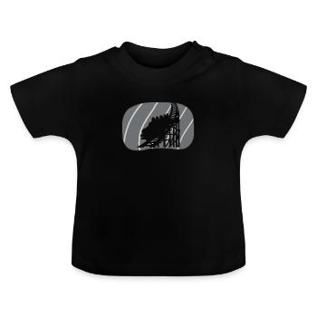 Achterbahn Rummel Kirmes - Baby Bio-T-Shirt mit Rundhals - Schwarz - Vorne