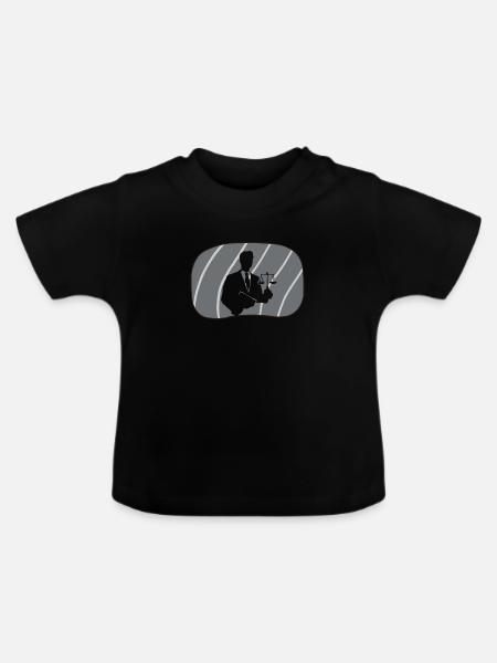 Gericht Versicherung - Baby Bio-T-Shirt mit Rundhals - Schwarz