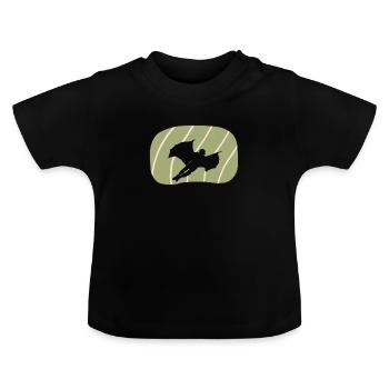 Cascadeur volant en wingsuit - T-shirt bio col rond Bébé - noir - Devant