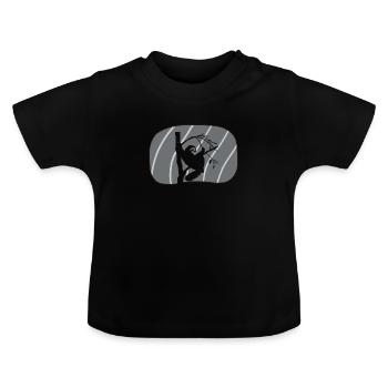 Sloth Rest Fatigue - Baby Organic T-Shirt with Round Neck - black - Front