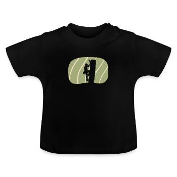 Baumklettern Kletterer Aufstieg - Baby Bio-T-Shirt mit Rundhals - Schwarz - Vorne