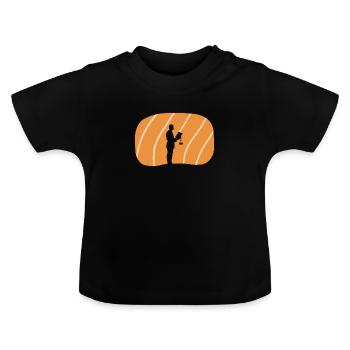 Gericht Behandlung Absatz - Baby Bio-T-Shirt mit Rundhals - Schwarz - Vorne