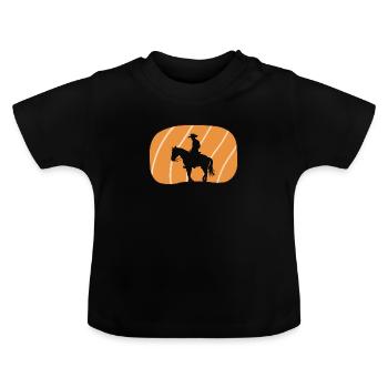 Cowboy Ranch - Baby Bio-T-Shirt mit Rundhals - Schwarz - Vorne