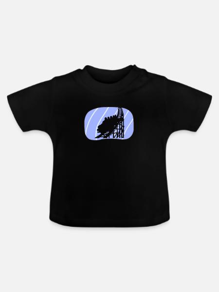 Achterbahn rollercoaster Riesenrad - Baby Bio-T-Shirt mit Rundhals - Schwarz